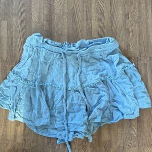 H&M LIGHT BLUE FLOWY SKIRT SIZE XS